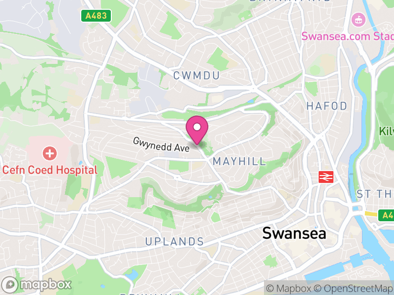 Map of Townhill, Swansea