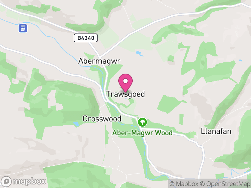 Map of Trawsgoed, Ceredigion