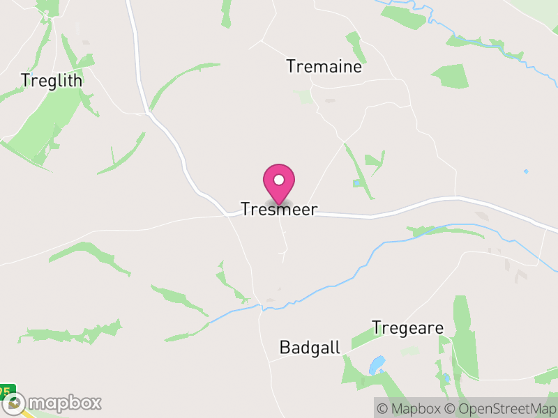 Map of Tresmeer, Cornwall