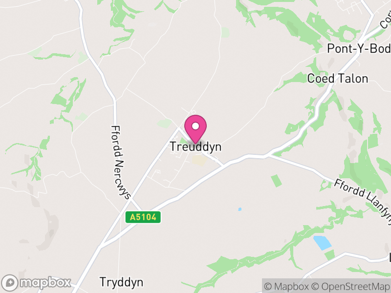 Map of Treuddyn, Flintshire