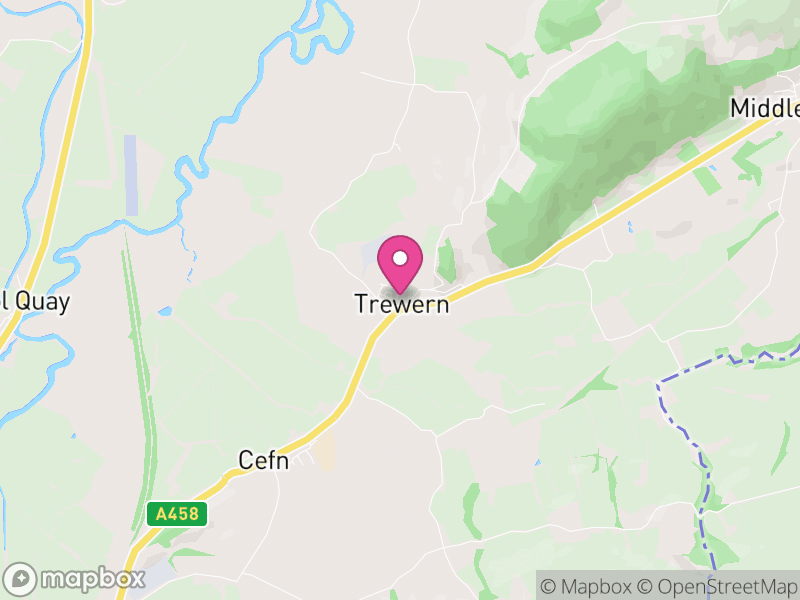 Map of Trewern, Powys