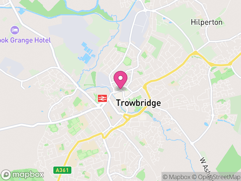 Map of Trowbridge, Wiltshire