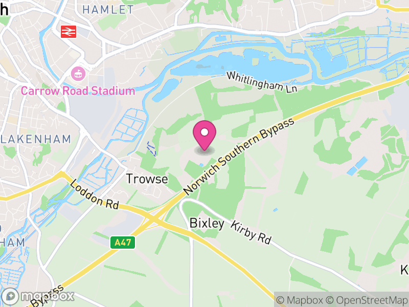 Map of Trowse with Newton, South Norfolk