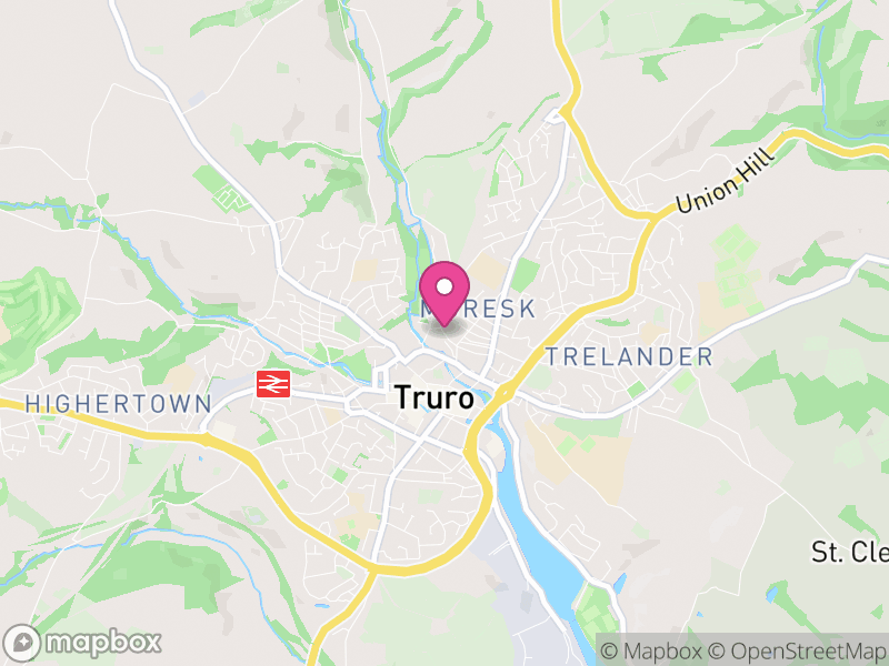 Map of Truro, Cornwall, England