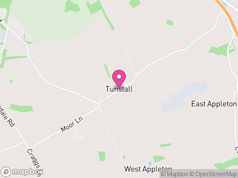 Map of Tunstall, North Yorkshire