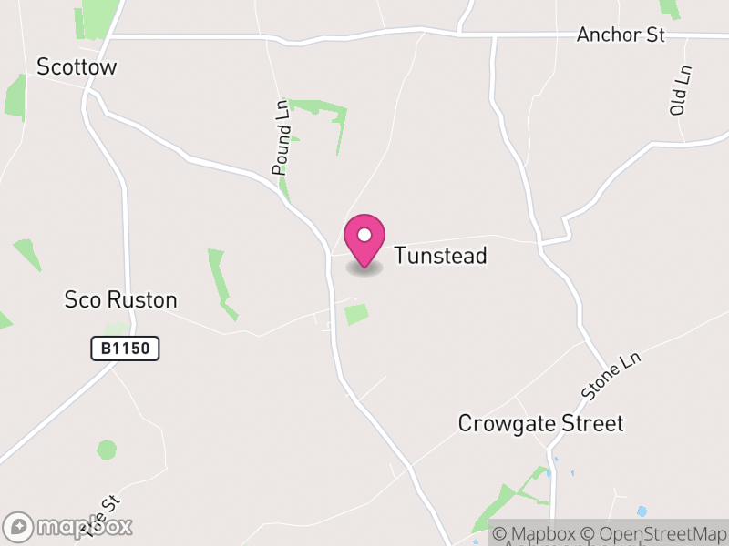 Map of Tunstead, North Norfolk