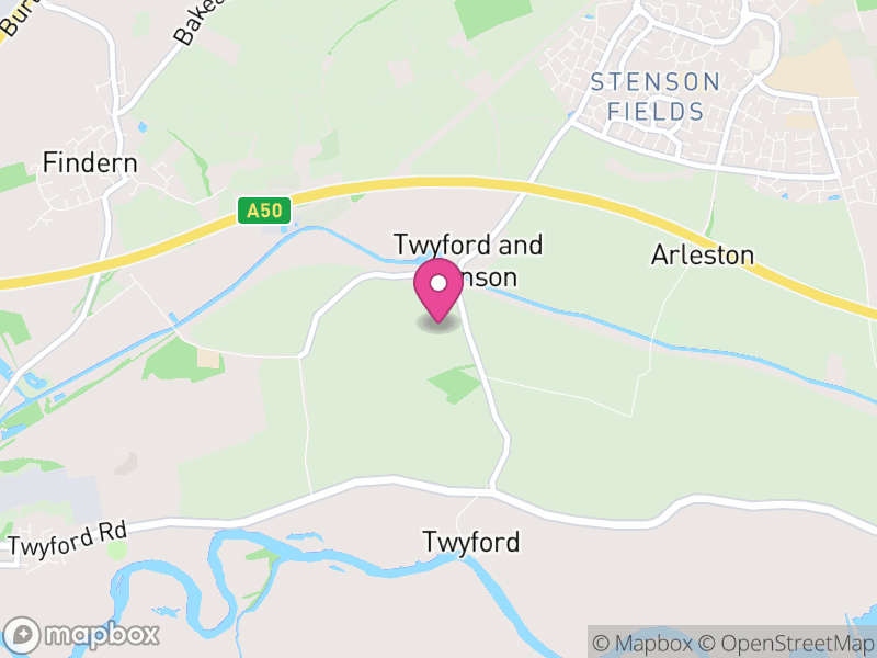 Map of Twyford and Stenson, South Derbyshire