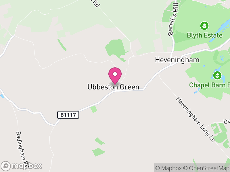 Map of Ubbeston, East Suffolk