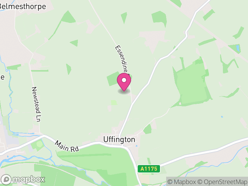 Map of Uffington, South Kesteven