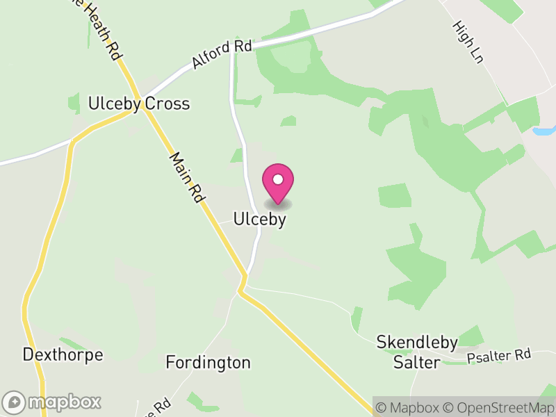Map of Ulceby with Fordington, East Lindsey