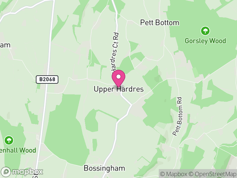 Map of Upper Hardres, Canterbury