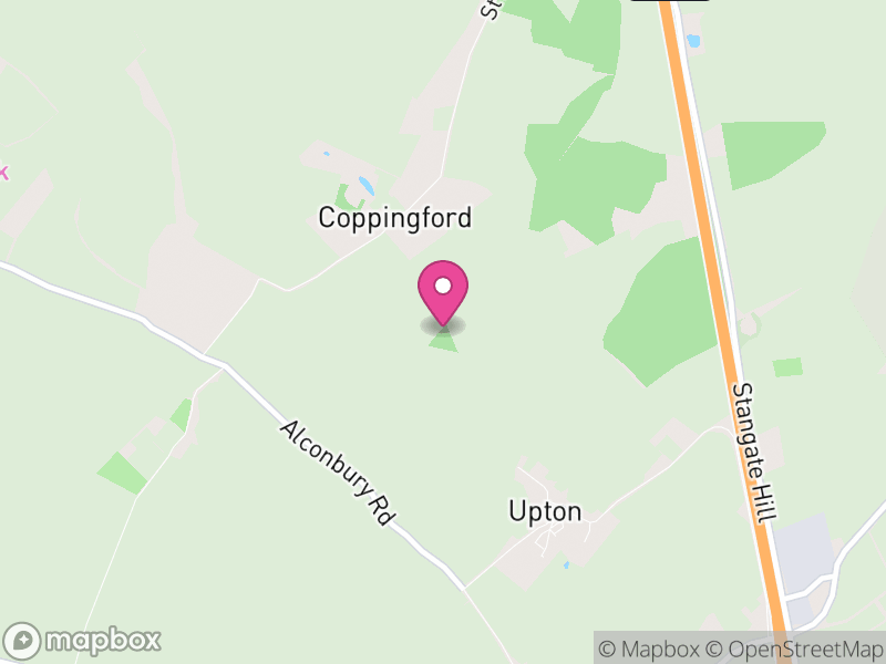 Map of Upton and Coppingford, Huntingdonshire