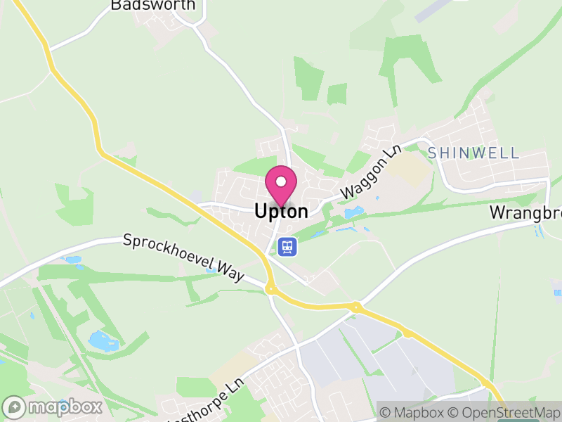 Map of Upton and North Elmsall, Wakefield