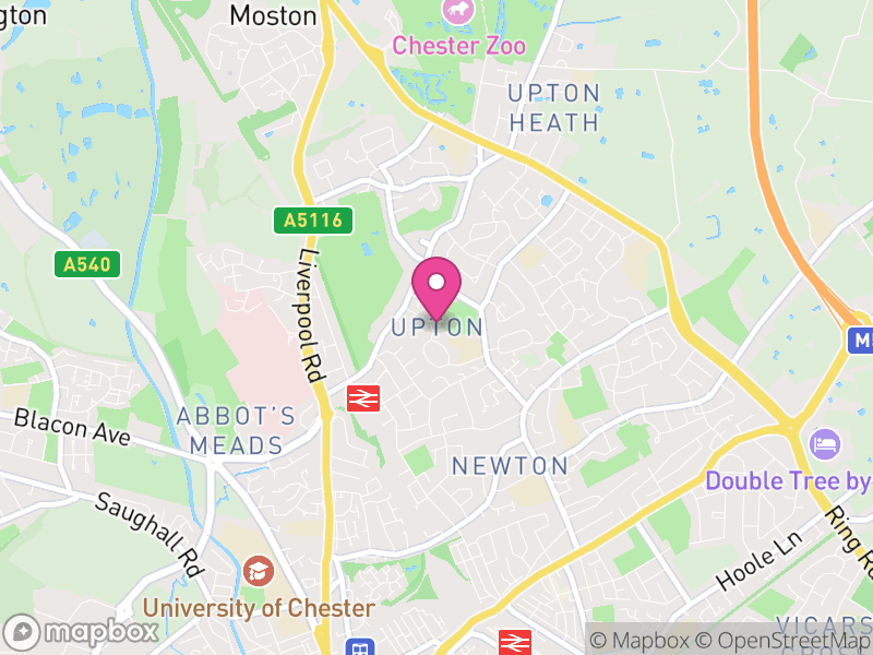 Map of Upton-by-Chester, Cheshire West and Chester