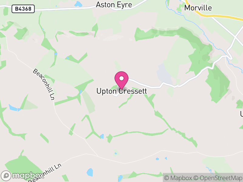 Map of Upton Cressett, England
