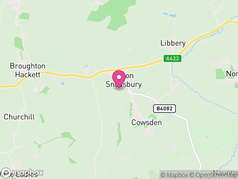 Map of Upton Snodsbury, Wychavon