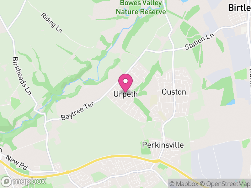 Map of Urpeth, County Durham