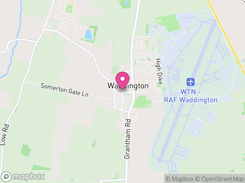 Map of Waddington, North Kesteven