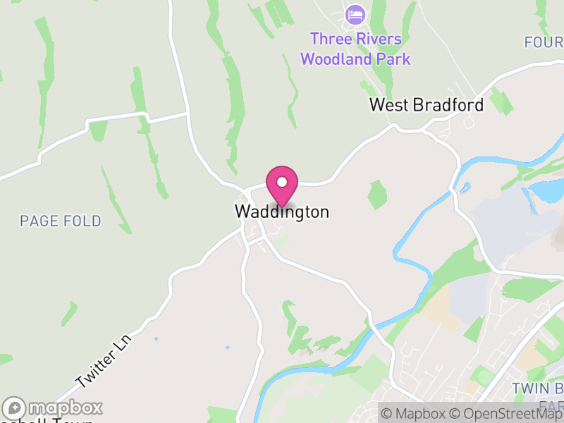 Map of Waddington, Ribble Valley