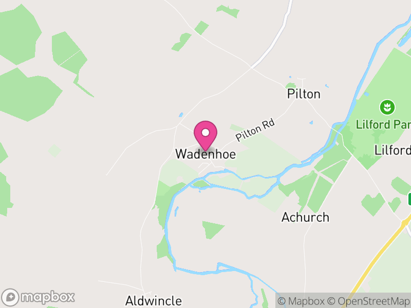 Map of Wadenhoe, North Northamptonshire