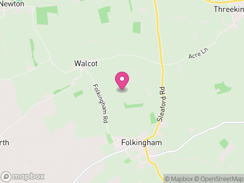 Map of Walcot near Folkingham, North Kesteven