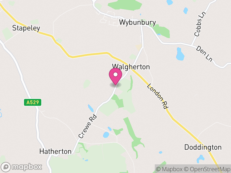 Map of Walgherton, Cheshire East