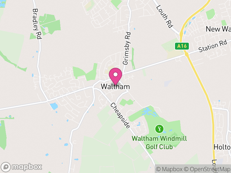 Map of Waltham, North East Lincolnshire