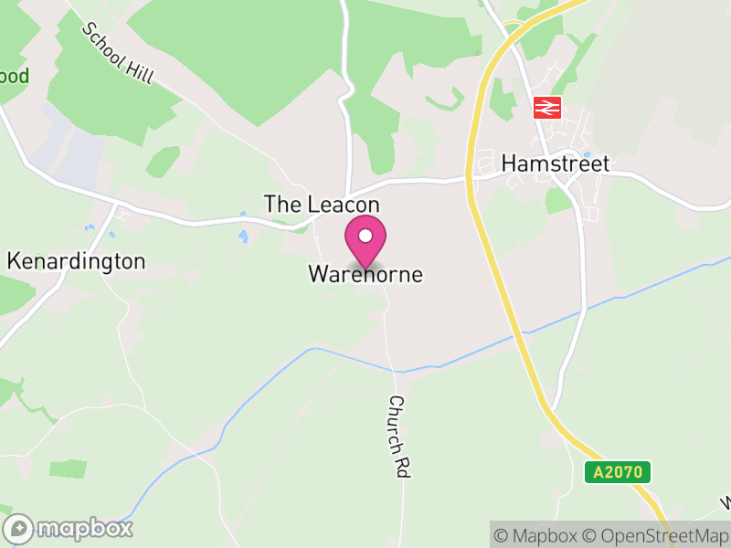 Map of Warehorne, Ashford