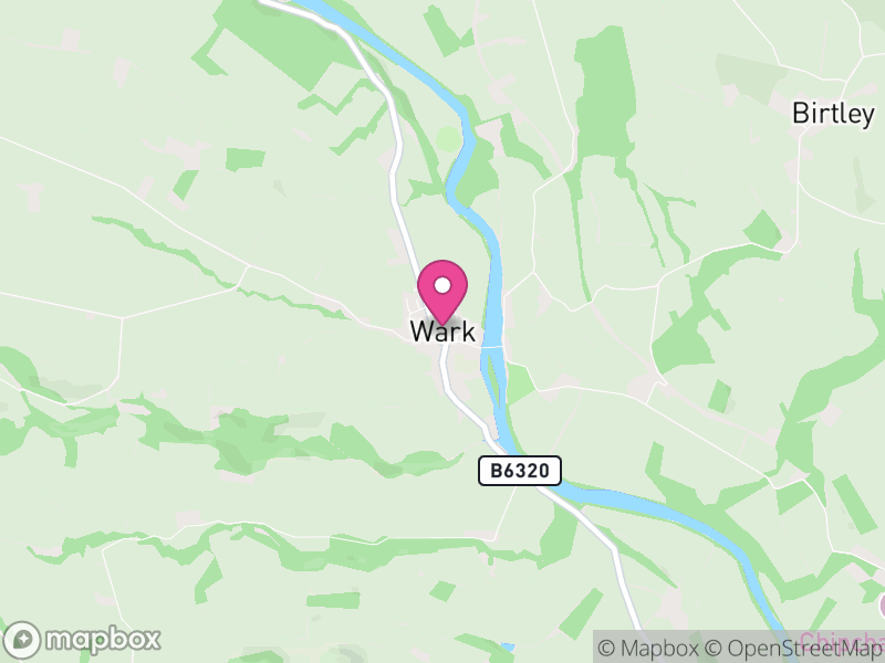 Map of Wark, Northumberland