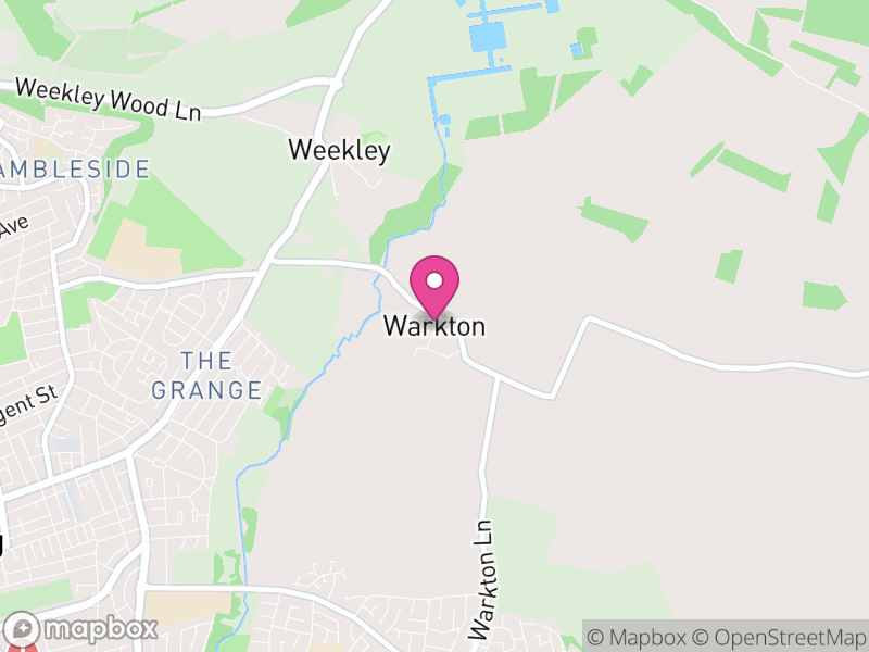 Map of Warkton, North Northamptonshire