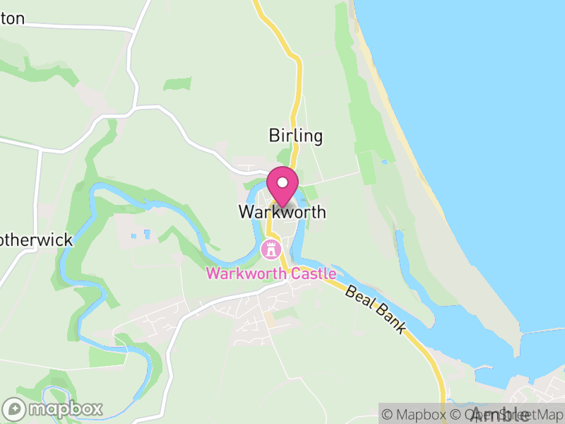 Map of Warkworth, Northumberland
