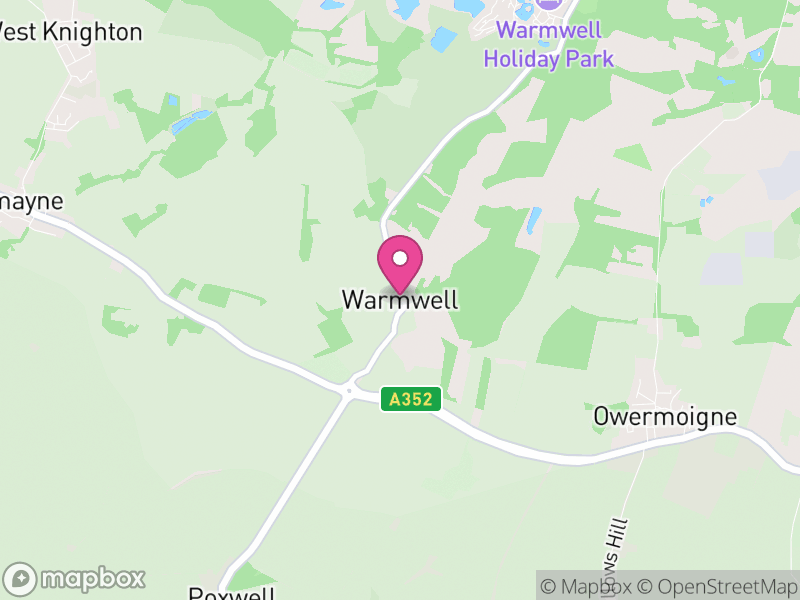 Map of Warmwell, Dorset