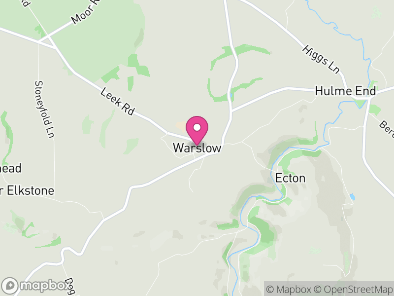 Map of Warslow and Elkstones, Staffordshire Moorlands