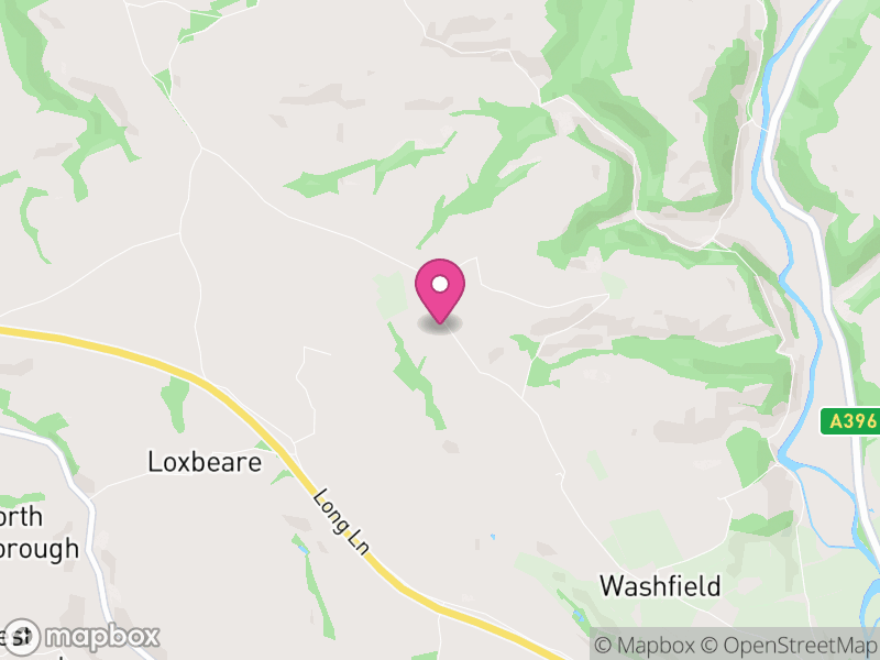 Map of Washfield, Mid Devon