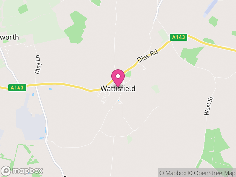 Map of Wattisfield, Mid Suffolk