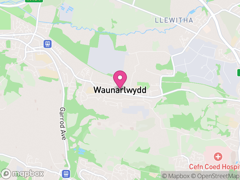 Map of Waunarlwydd, Swansea