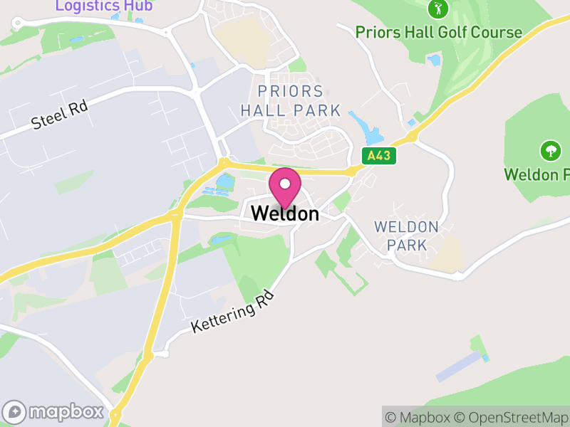 Map of Weldon, North Northamptonshire