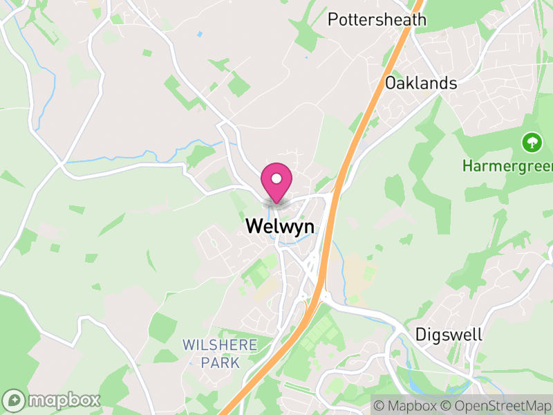 Map of Welwyn, Welwyn Hatfield
