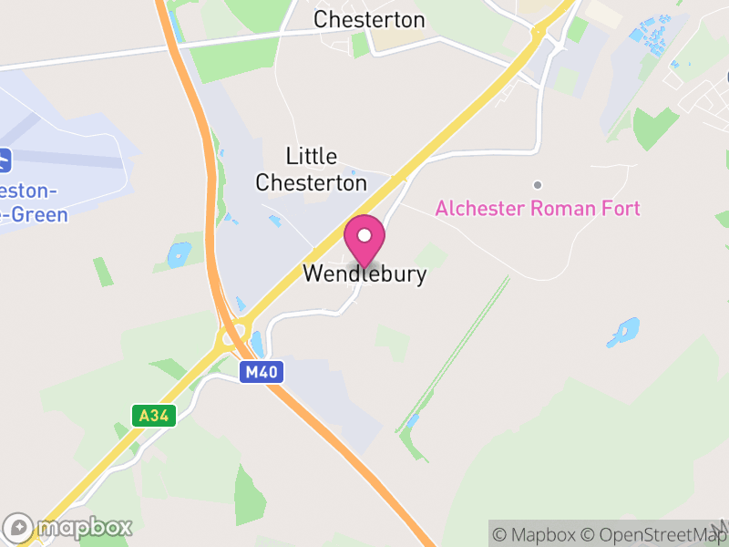 Map of Wendlebury, Cherwell