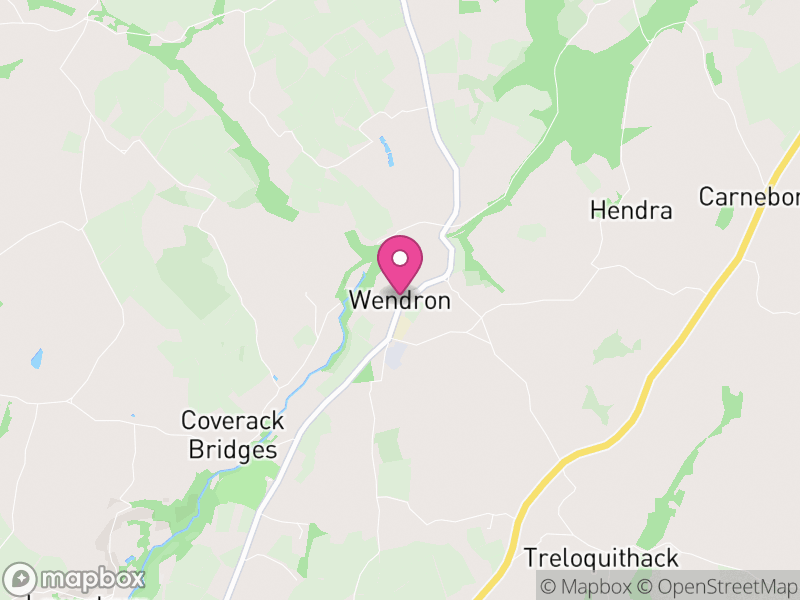 Map of Wendron, Cornwall
