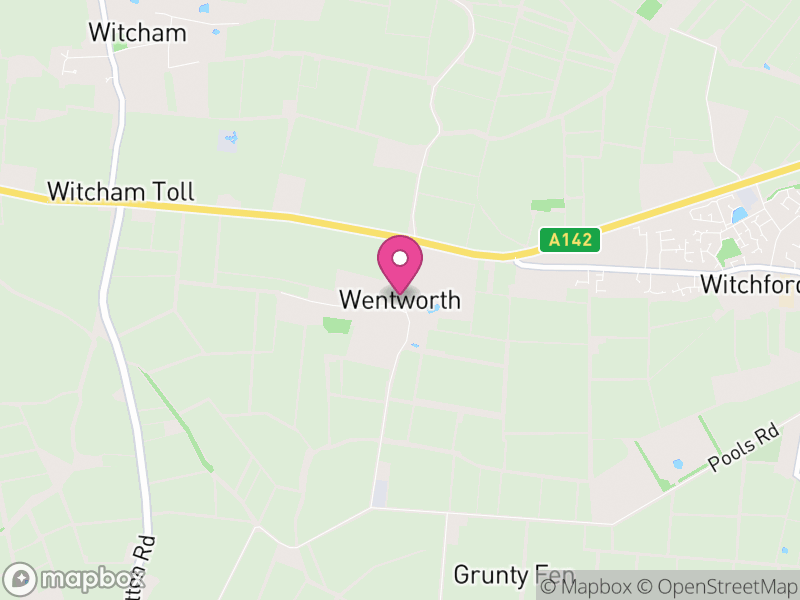 Map of Wentworth, East Cambridgeshire
