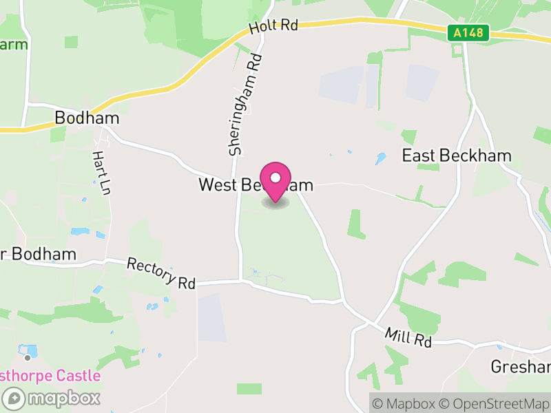 Map of West Beckham, North Norfolk