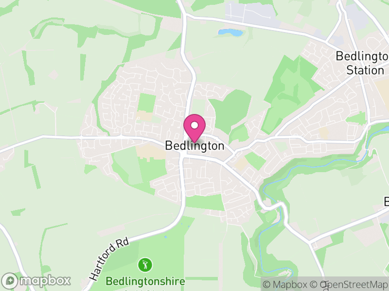 Map of West Bedlington, Northumberland