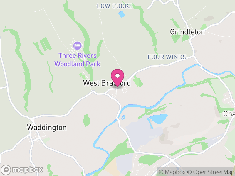 Map of West Bradford, Ribble Valley