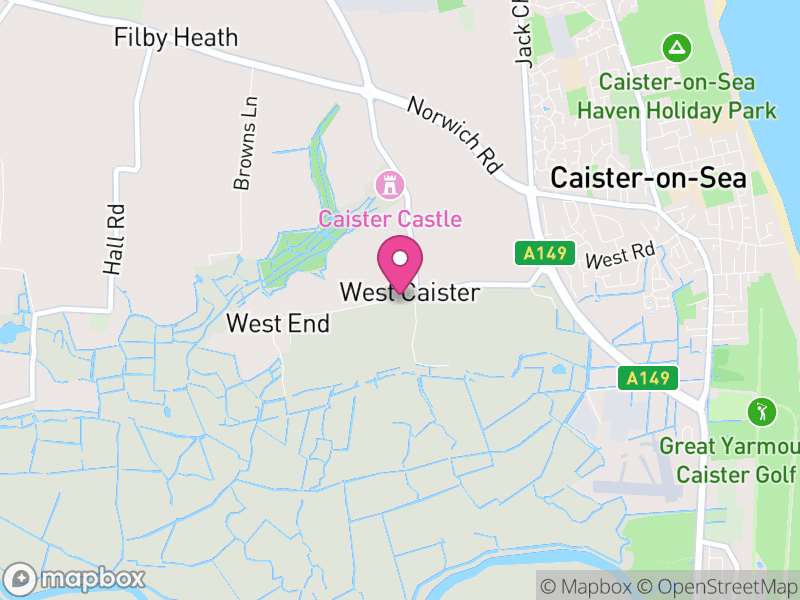 Map of West Caister, Great Yarmouth