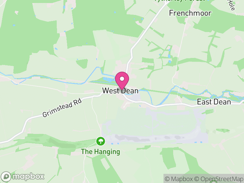 Map of West Dean, Wiltshire