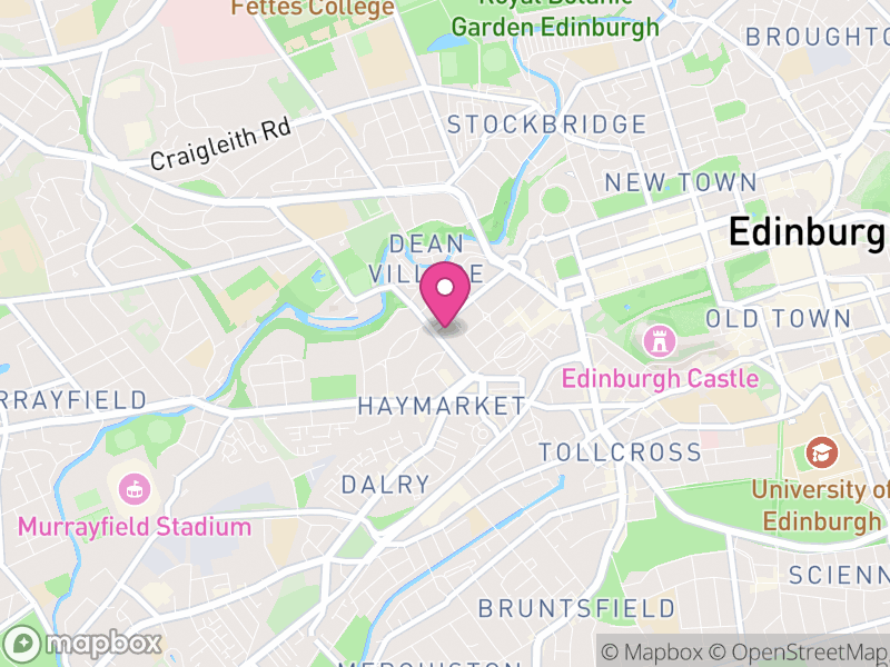 Map of West End, Edinburgh