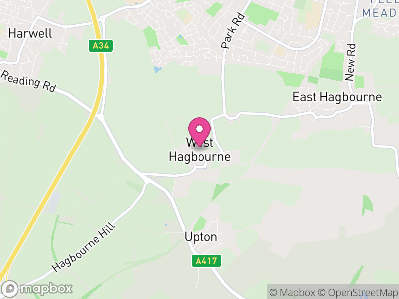 Map of West Hagbourne, South Oxfordshire