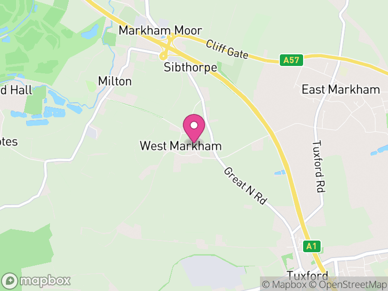 Map of West Markham, Bassetlaw