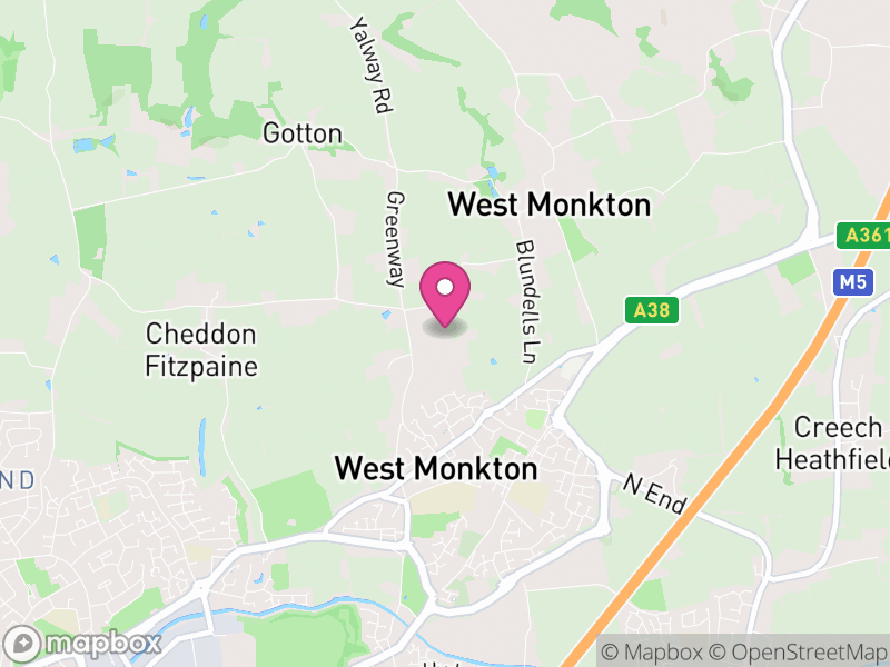 Map of West Monkton, Somerset